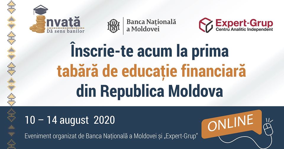 Înscrie-te acum la prima tabără de educație financiară din Republica Moldova!